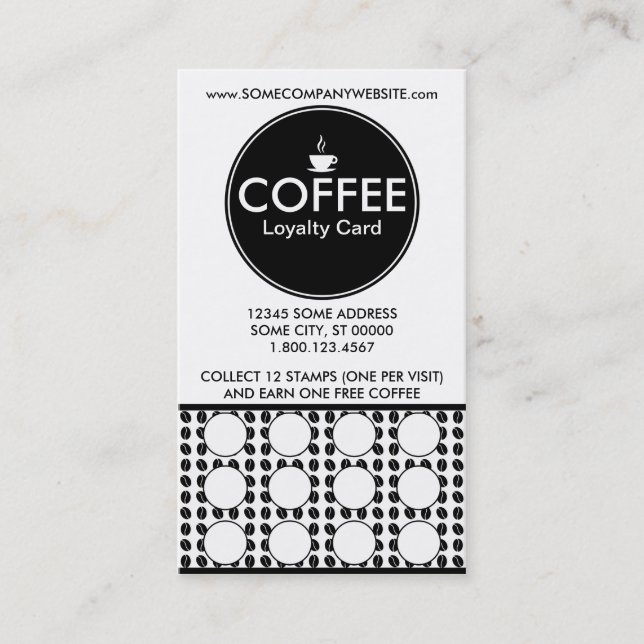 coffee center stamp card (Front)