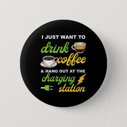Coffee Charging Station Electric Car Vehicle Gift Button