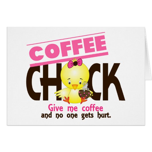 Coffee Chick 4 Cards (Front Horizontal)