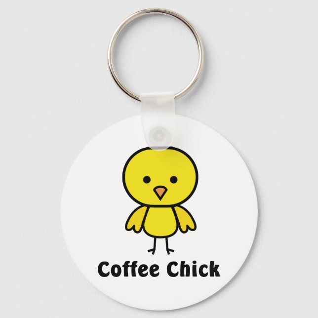 Coffee Chick Keychain (Front)