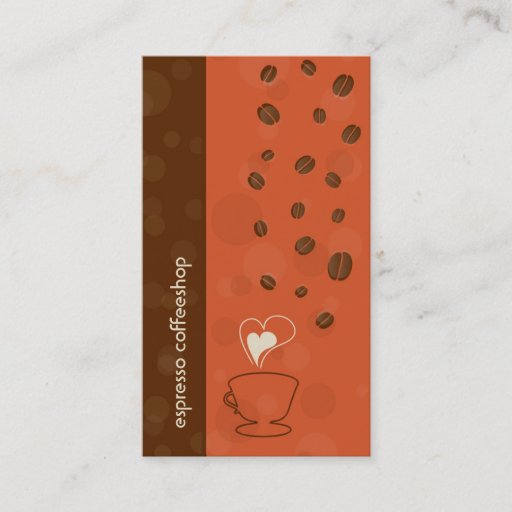 Customizable Coffee &amp; Chocolate Business Card