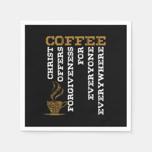 Coffee Christ Jesus Christianity Church Faith Gift Napkins