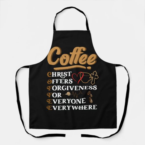 Coffee Christ Offers Forgiveness Christmas Faith C Apron