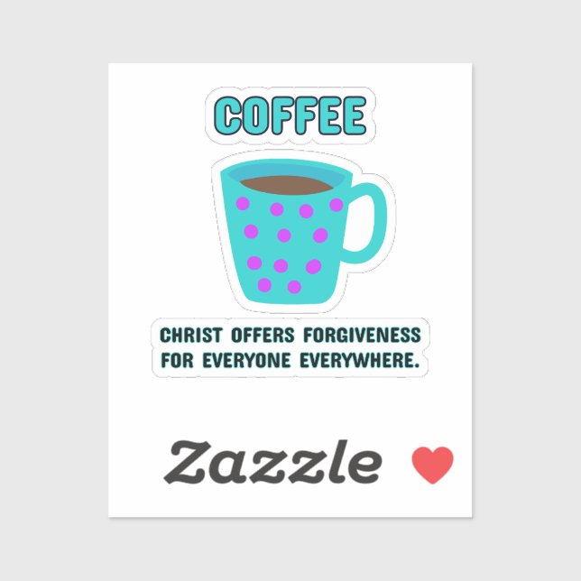 Coffee Christian Forgivenes Sticker (Sheet)