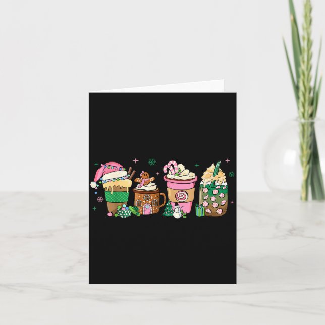 Coffee Christmas Gingerbread Nk Women Latte Cozy W Card (Front)