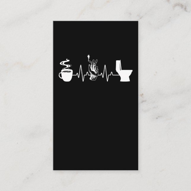 Coffee Cigaret Toilet Humor Smoker Business Card (Front)