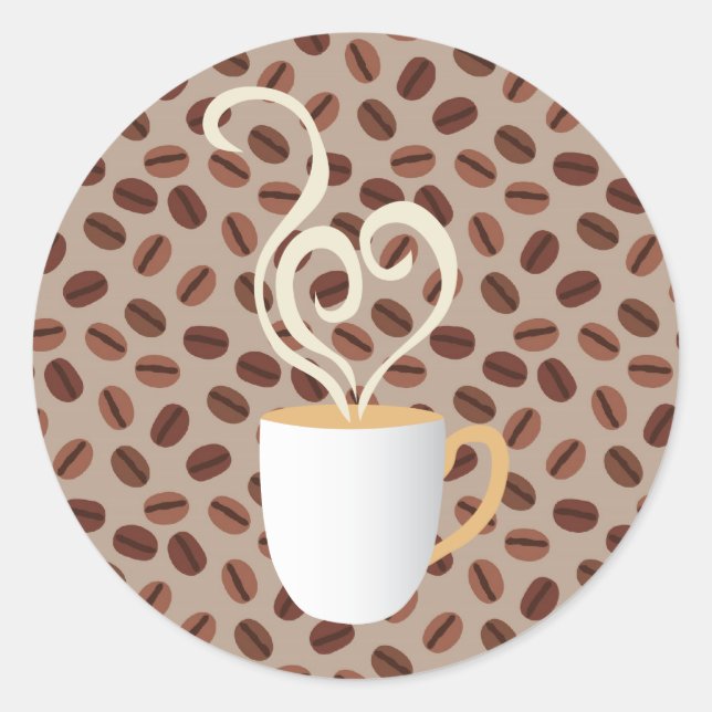 Coffee Classic Round Sticker (Front)