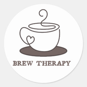 Coffee classic round sticker