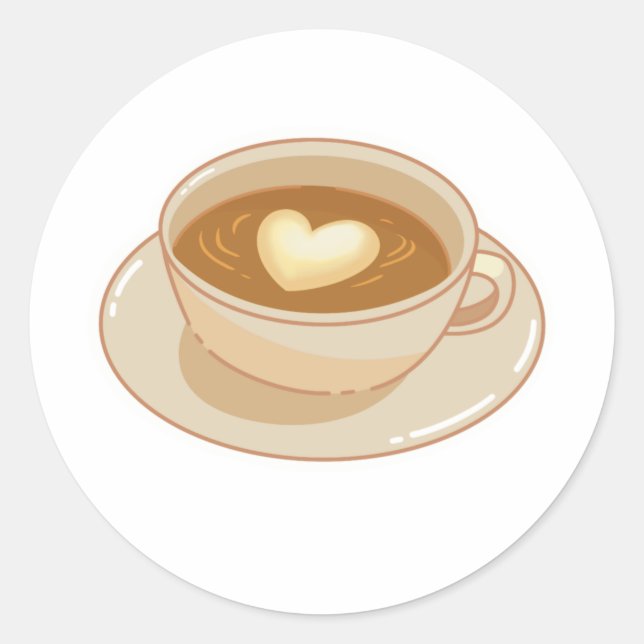 Coffee Classic Round Sticker (Front)