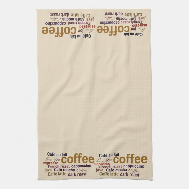 Coffee Cloud kitchen towel (Vertical)