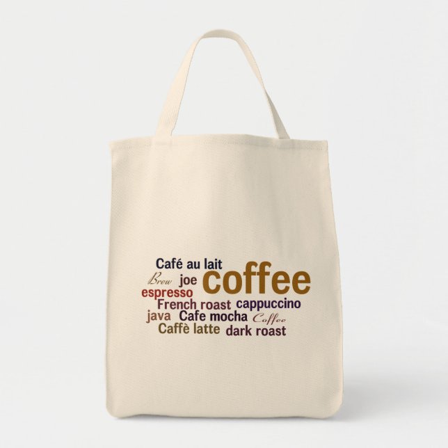 Coffee Cloud shopping tote Bag (Front)