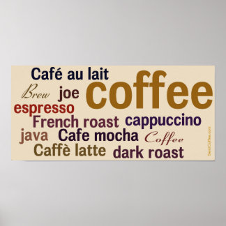 Coffee Cloud wall poster