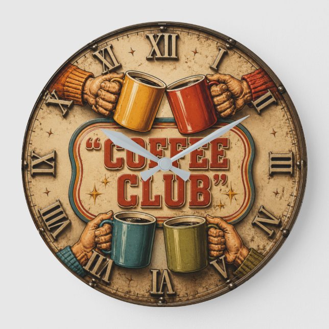 Coffee Club Large Clock (Front)