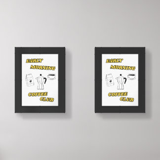 Coffee Club Wall Poster – Minimal Coffee Theme Art Sets