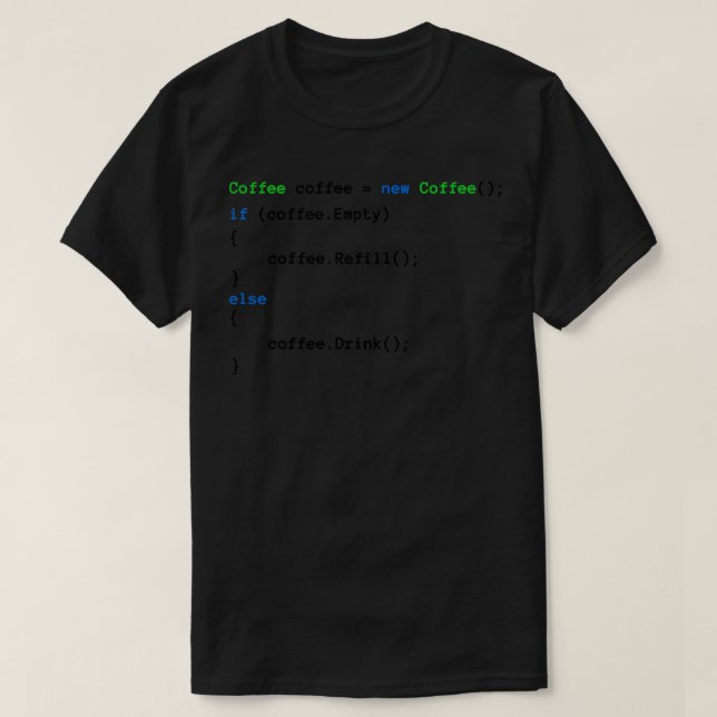 Coffee Code  T-Shirt (Design Front)