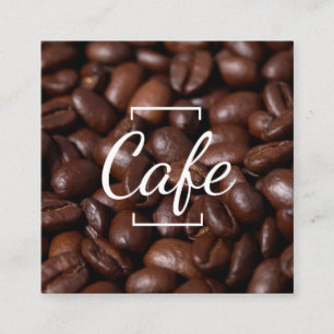 Coffee / Coffee Beans Square Business Card