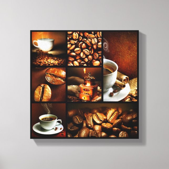 Coffee Collage 2 Canvas Print (Front)