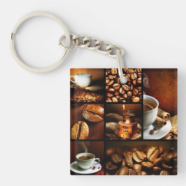 Coffee Collage 2 Keychain (Front)
