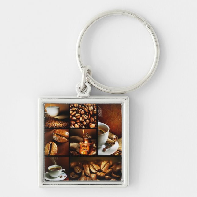 Coffee Collage 2 Keychain (Front)