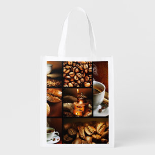 Coffee Collage 2 Reusable Grocery Bag