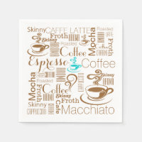 Coffee collage blue brown