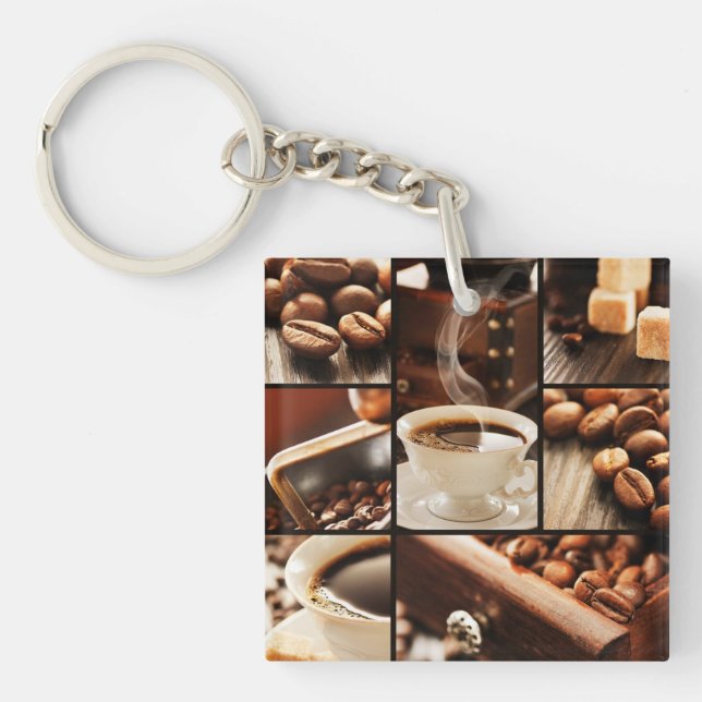 Coffee Collage Keychain (Front)
