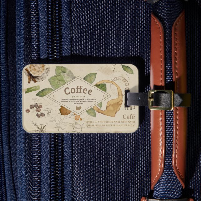 Coffee Collage   Luggage Tag (Front Insitu 4)