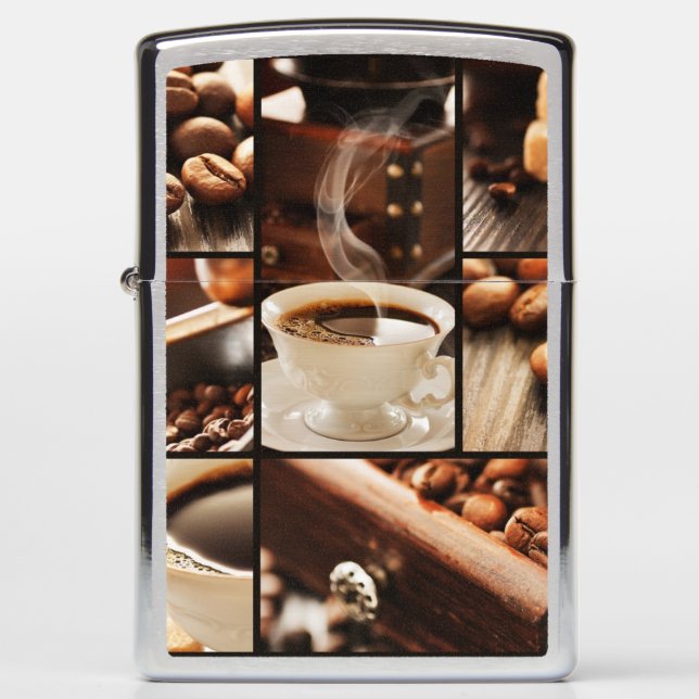 Coffee Collage Zippo Lighter (Front)
