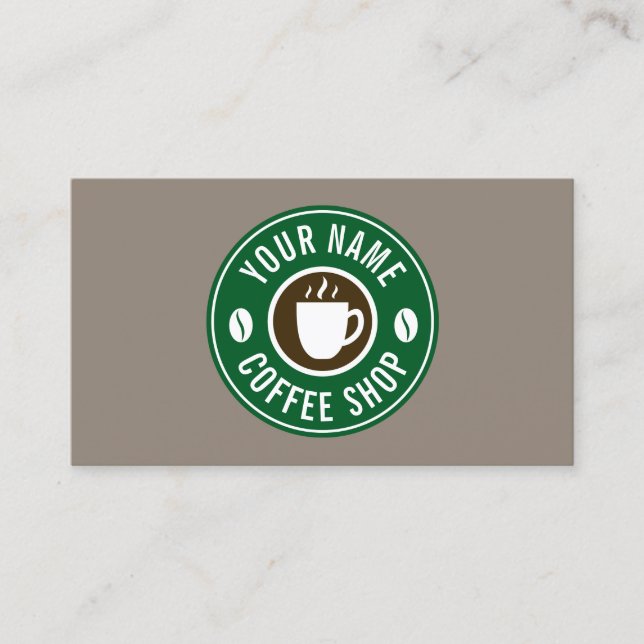Coffee company cafe shop business card template (Front)