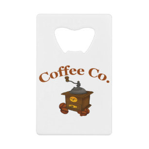 coffee company credit card bottle opener