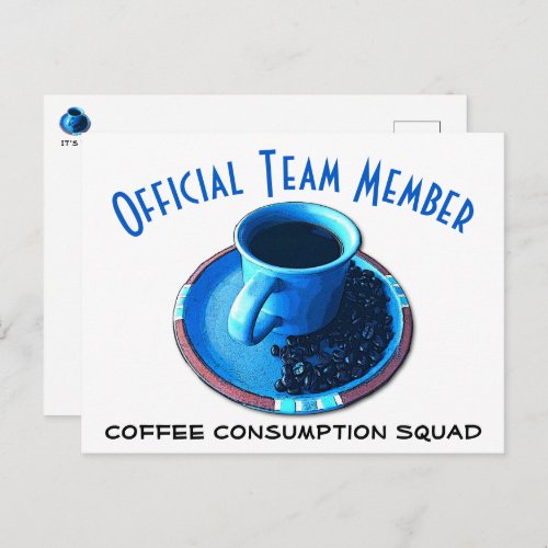 Coffee Consumption Squad Get Together Postcard