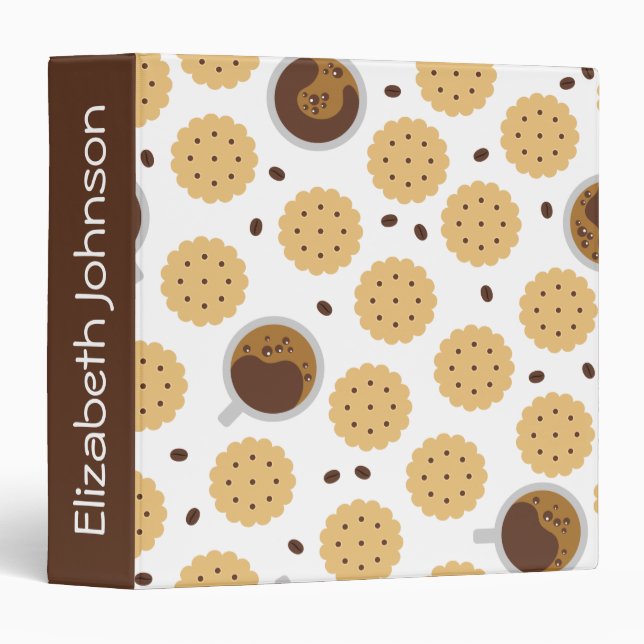 Coffee & Cookies 3 Ring Binder (Front/Spine)