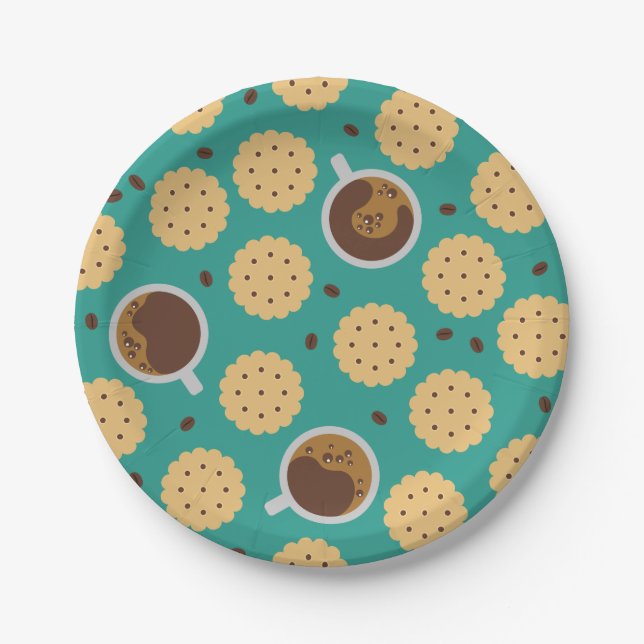 Coffee & Cookies Paper Plates (Front)