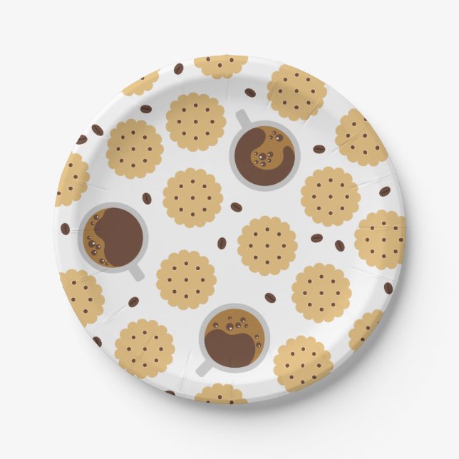 Coffee & Cookies Paper Plates (Front)