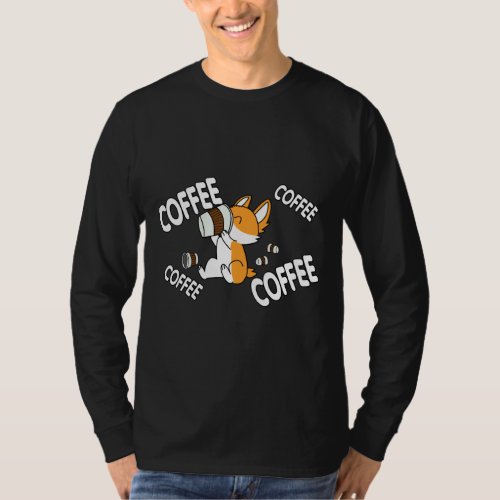 Coffee Corgi 571 T_Shirt