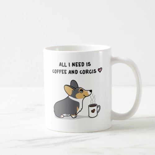 Coffee  Corgis black_headed tri2 Coffee Mug