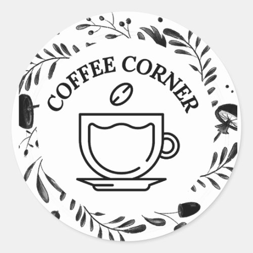 Coffee Corner  Classic Round Sticker