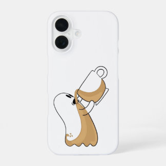 Coffee-Covered Ghost – Caffeine Chaos iPhone Case