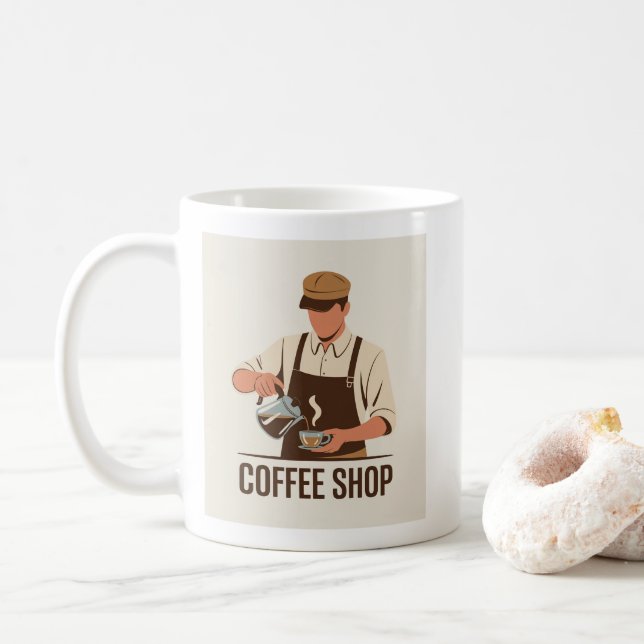 Coffee ☕ – Cozy & Caffeine Lover Designs Mug (With Donut)
