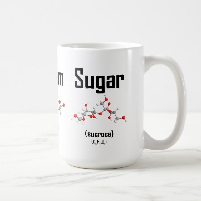 Coffee, Cream and Sugar Molecule Mug (Right)