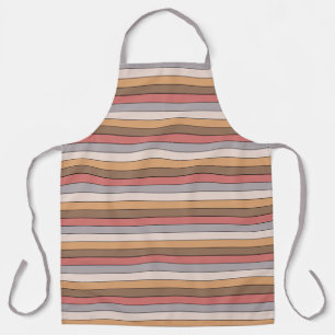 Coffee Cream Gray Dusty Rose On Watercolor Paper Apron