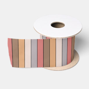 Coffee Cream Gray Dusty Rose On Watercolor Paper Satin Ribbon