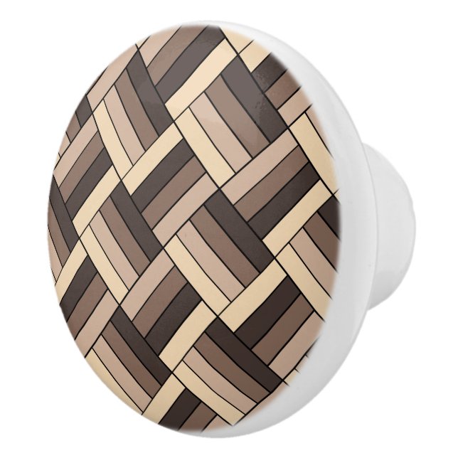 Coffee & Cream Mosaic Ceramic Knob (Right)
