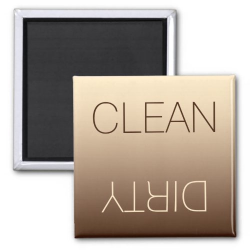 Coffee  Cream Ombre Clean Dirty Dishwasher Magnet