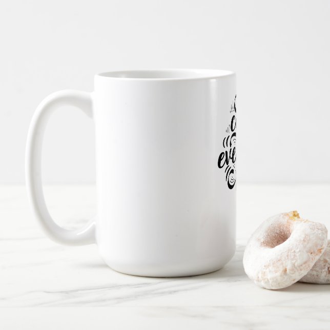 Coffee Creativity Motivation Quote Typography  Mug (With Donut)