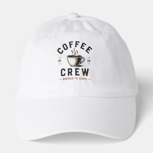 ☕ Coffee Crew Vintage Cafe Staff Uniform Logo ☕ Hat