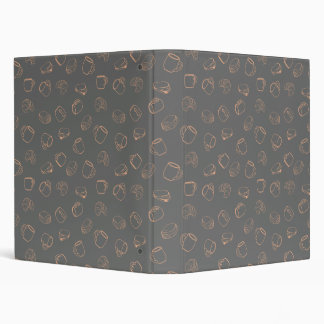 Coffee Croissants 3 Ring Binder