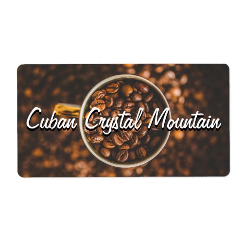 Coffee Cuban Crystal Mountain New Year Label