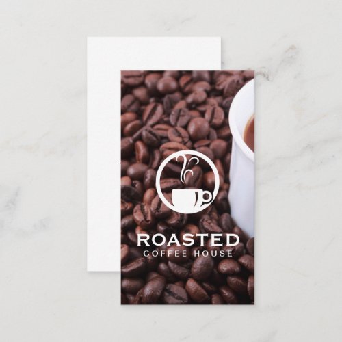 Coffee Cup and Beans Business Card