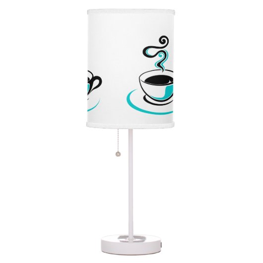 Coffee cup aqua table lamp (Right)